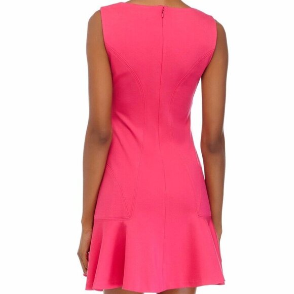Diane von Furstenberg Carla Sleeveless Flared-Hem Dress in Jazzberry Pink - Picture 3 of 15